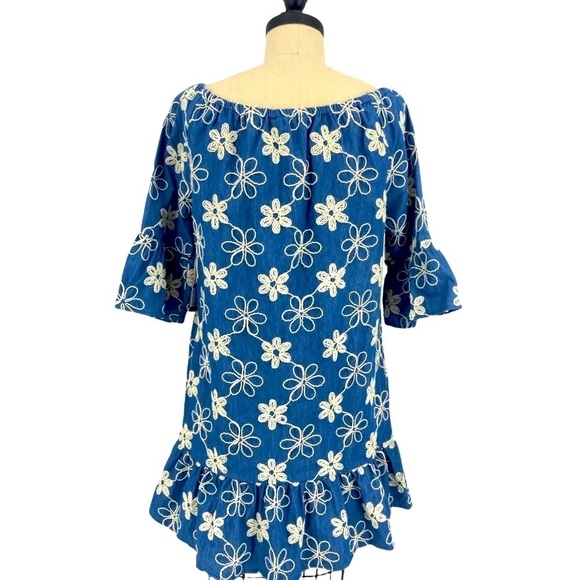 Floral Boho embroidered Ruffle tail dress By Label by five twelve NEW - Picture 2 of 10